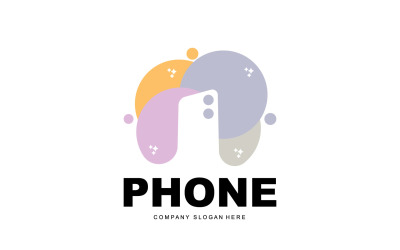 Logo smartfona wektor nowoczesny projekt telefonuV38