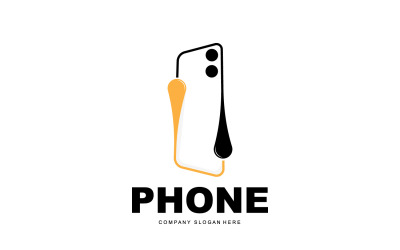 Smartphone Logo Vector Diseño De Teléfono ModernoV51