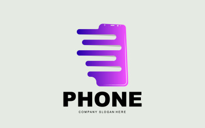 Smartphone Logo Vector Diseño Teléfono ModernoV14