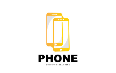 Smartphone Logo Vector Diseño Teléfono ModernoV26