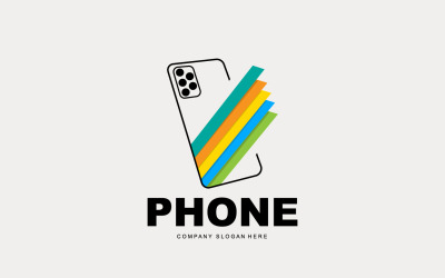 Smartphone Logo Vector Diseño Teléfono ModernoV45