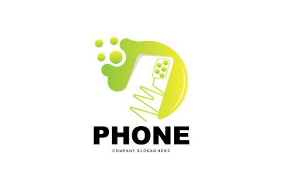 Smartphone Logo Vector Diseño Teléfono ModernoV48