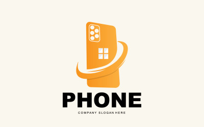 Smartphone Logo Vector Modern Phone DesignV32