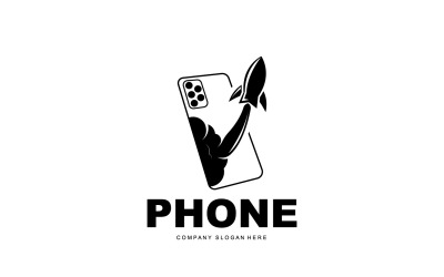 Smartphone Logo Vector Moderne telefoon DesignV46
