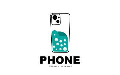 Smartphone Logo Vector Teléfono Moderno DesignV1