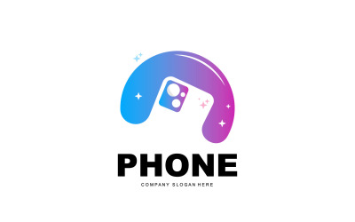 Smartphone Logo Vector Teléfono Moderno DesignV3