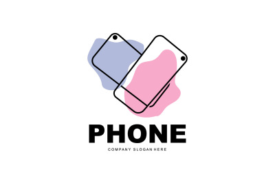Smartphone Logo vettoriale telefono moderno DesignV13