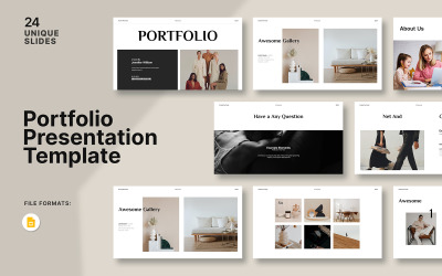 Arany portfólió Google-dia prezentációs sablon