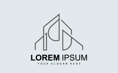 Bâtiment Immobilier Logo Vector DesignV14