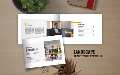 Landscape Architecture Portfolio or Landscape Architecture catalog brochure layout