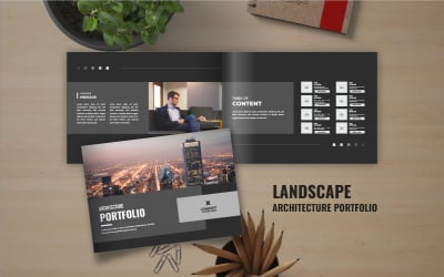 Landscape Architecture Portfolio or Landscape Architecture catalog brochure template design