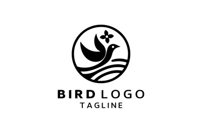 Modello di progettazione logo uccello V2