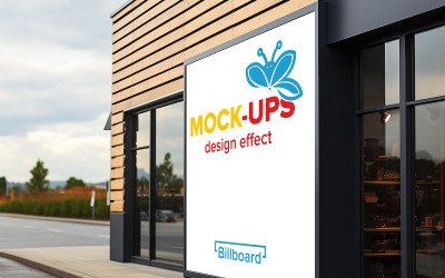 Modello psd mockup realistico per cartelloni pubblicitari