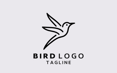 Modelo de design de logotipo de pássaro V1