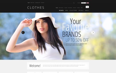 "Clothes that Inspire" - ZenCart шаблон №40543
