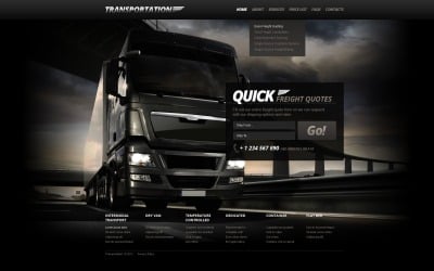 Modelo de site de transporte