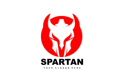 Logo Spartiate Vector Silhouette Chevalier DesignV5
