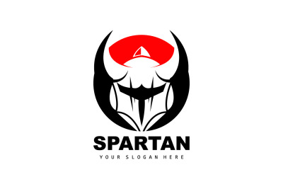 Logo Spartiate Vector Silhouette Chevalier DesignV8