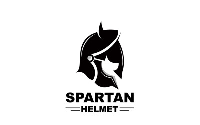 Logotipo espartano silueta vectorial diseño de caballeroV1