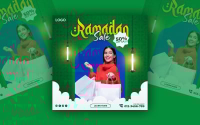 Modello di social media per la vendita del Ramadan