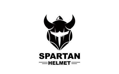 Silhueta de vetor de logotipo espartano Cavaleiro DesignV2
