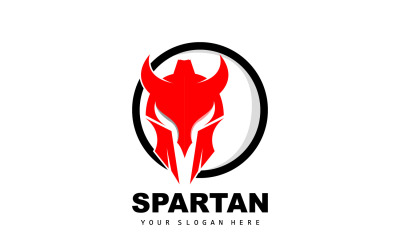 Spartaans Logo Vector Silhouet Ridder DesignV10