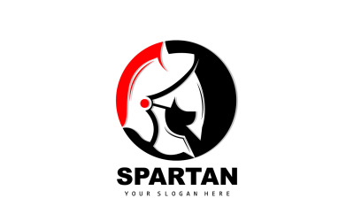 Spartaans Logo Vector Silhouet Ridder DesignV7