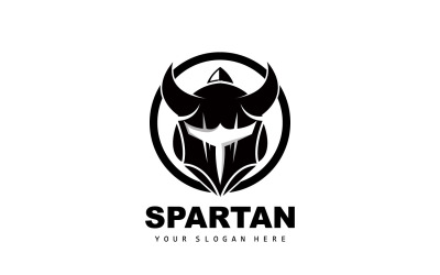 Spartaans Logo Vector Silhouet Ridder DesignV9