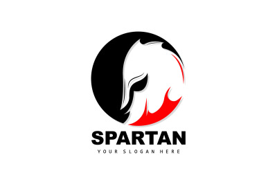 Spartalı Logo Vektör Siluet Şövalye DesignV6