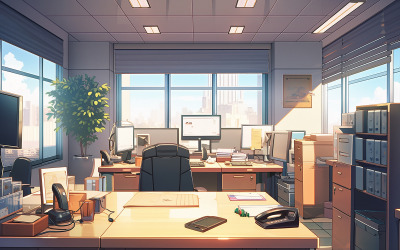Blank office_blank desk_office interior background