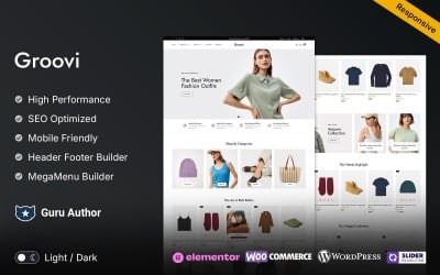 Groovi - Tema WooCommerce Elementor del negozio di moda