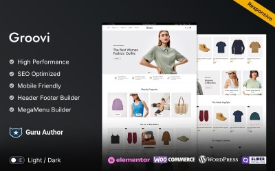 Groovi - Thème WooCommerce Elementor pour magasin de mode