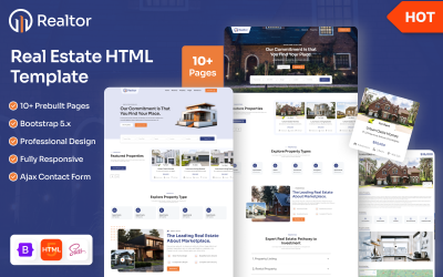 Immobilienmakler – Bootstrap-HTML5-Website-Vorlage für Immobilienagenturen