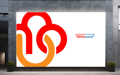 Large realistic billboard mockup template