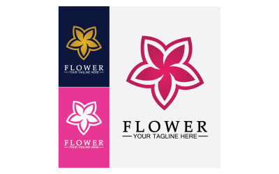 Plantilla de logotipo de icono colorido de belleza de flores versión 37