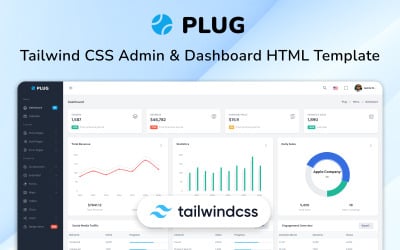 Plug – Tailwind CSS Admin &amp;amp; Dashboard sablon
