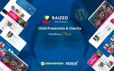 Raized - Kâr Amacı Gütmeyen Yardım Kuruluşu WordPress Teması