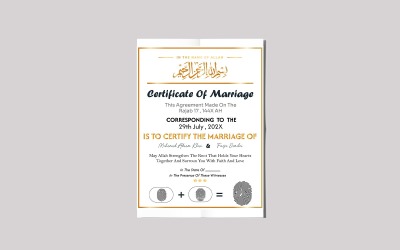Huwelijksakte voor Islamitische verificatie