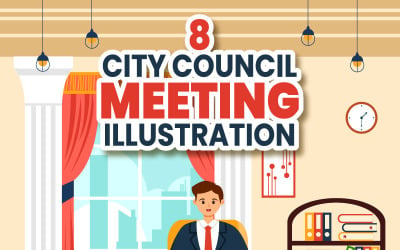 8 Illustrazione della riunione del Consiglio comunale