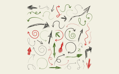 Un set di icone sul tema della freccia