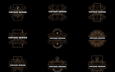 复古复古设计装饰标志 VectorV6
