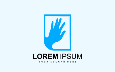 Hand Logo Teamwork Vector  Company DesignV13