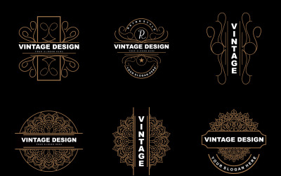 Retro-Vintage-Design-Ornament-Logo VectorV3