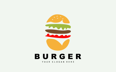 Burger Logo Fast Food Design  VectorV3