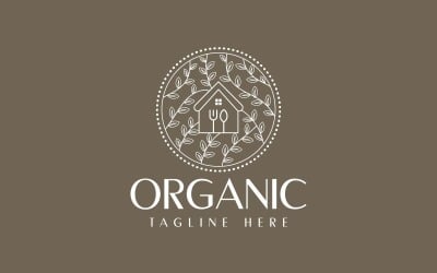 Дизайн логотипа органической домашней еды