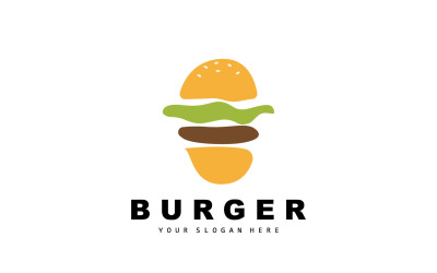 Hamburger Logo Fastfood Ontwerp VectorV2