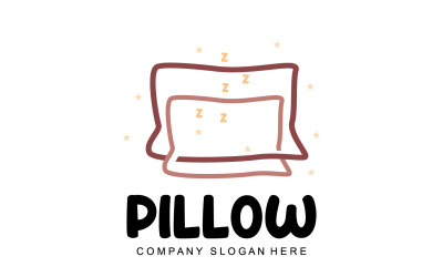Kissen-Logo-Bett-Design-Vorlage VectorV8