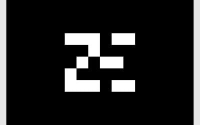 Bokstaven ZE monogram enkel logotyp