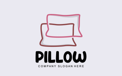 Plantilla de diseño de cama con logotipo de almohada VectorV9