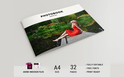 Plantilla para revista de fotolibro de paisajes
